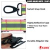 KUNN Work Glove Clips, Fireflighter Glove Strap with 360°Swivel Hook,Reflective