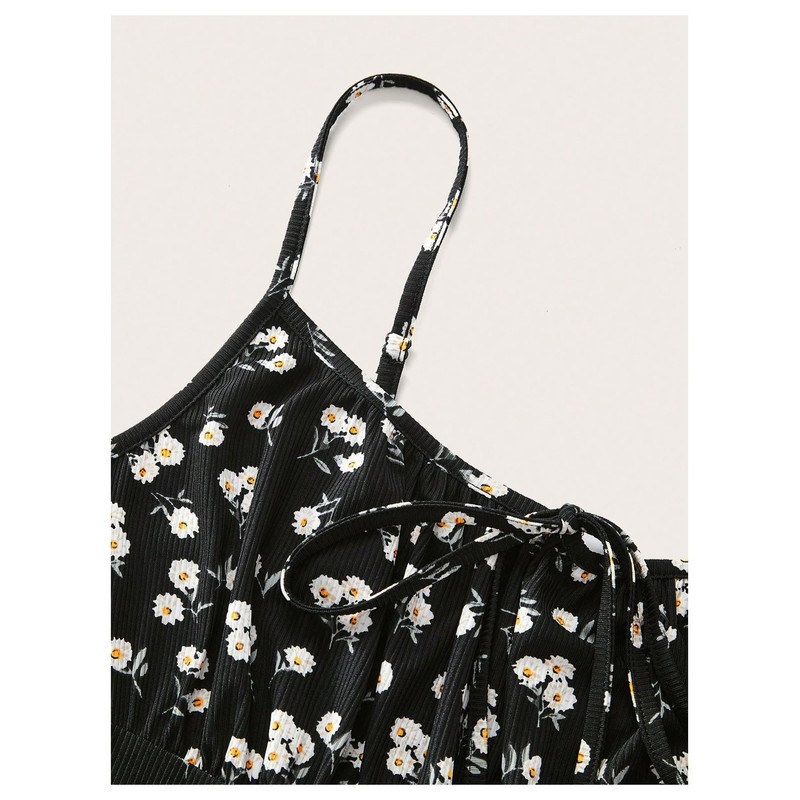 Verdusa Women's Plus Size Floral Summer Dresses Boho Short Sundress