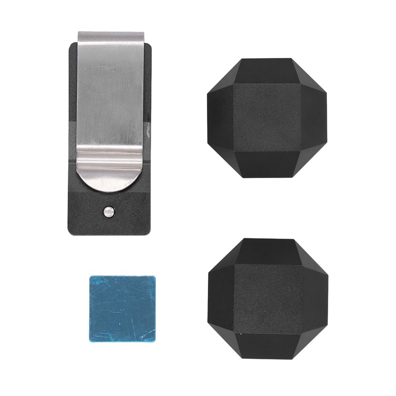 Aluminum Cue Chalk Holder Clip Octagon 2 Layers Silent Billiard