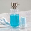 iDesign Mouthwash Dispenser Pump with Attached Paper Cup Holder Caddy,