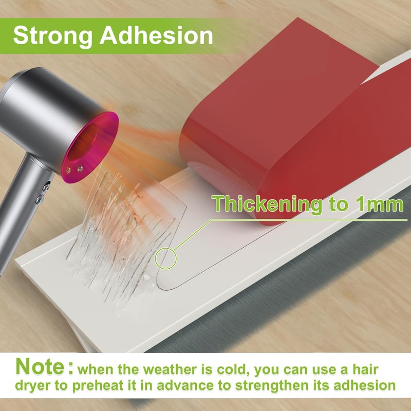 DINGLIAN 2 PCS Door Draft Stopper for Bottom with Brush,