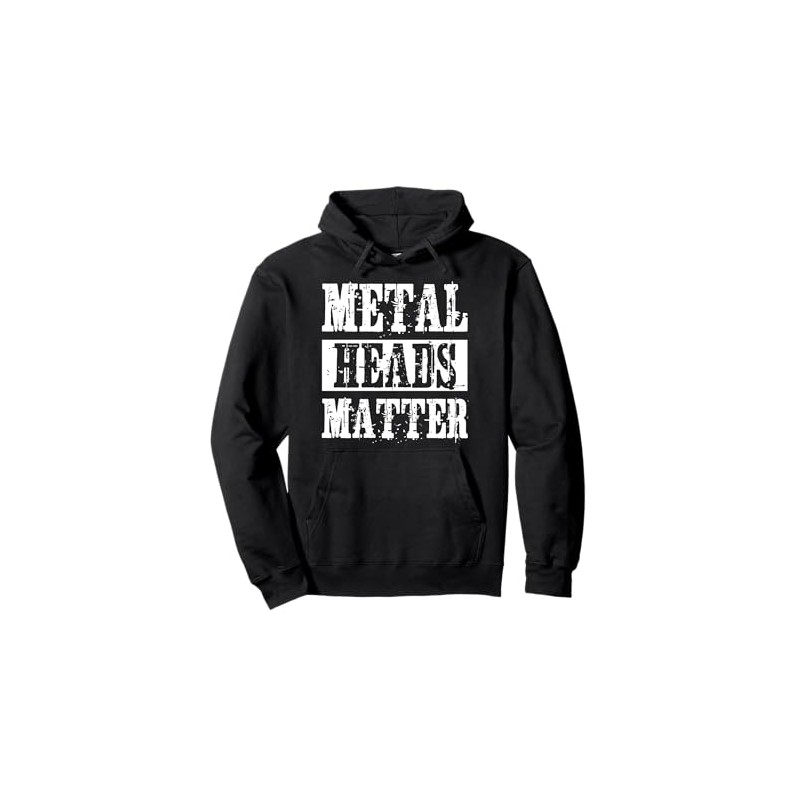 Metal Heads Matter Heavy Black Death Metal Fan Gift Pullover