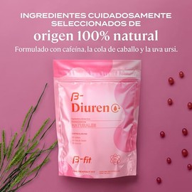 B-FIT B Diurético 100% Natural - 60 Cápsulas - Extractos 100% Naturales - Café Verde - Cola de Caballo y Uva Ursi - Sin Gluten - Fácil de Consumir