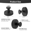 flintronic Pack of 2 Black Wall Hooks, Suction Cups, Suction