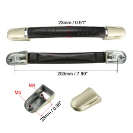 sourcing map Pack of 2 Suitcase Handles, Replacement Handle Loop, 203 mm, Replacement Luggage Handle, Black