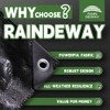 RAINDEWAY Small Black Tarp 6x6 Feet, UV Resistant, 8 Mil