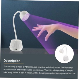 Healeved Nail Lamp Flexible Gooseneck Uv Curing Light for Fast Drying Light Intensity for Home Manicure and