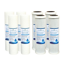 SCBCO 2 Stage Whole House Water Filter Replacement Pack Set with Sediment and Coconut Bock Cartridges, Fits MWC-DUALWHS, MWC-DUAL-BH34, MWC-DUAL-CH34, and ROR-2S2Y (1)