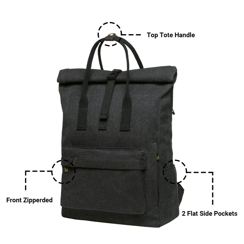 KAUKKO KF Men's Backpack, Black[k1047-2], Rucksack