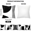 ICHOWHO Cushion Covers 45 X 45 cm, 5 Pcs Black