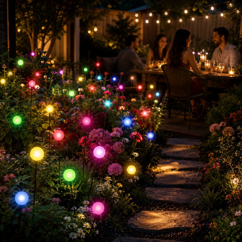 Solar Firefly Garden Lights for Outdoor Decor – Swaying LED