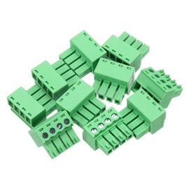 sourcing map 10PCS 4-Pin PCB Mount Screw Terminal Block Connectors 3.81mm/0.15inch Pitch Circuit Board Connectors for Home Appliances, Industrial Projects