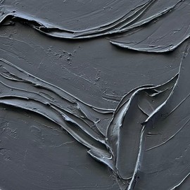 NANKAI Art Thick Texture Black Minimalist Oil painting 45x30 inch Large Contemporary art Oil painting Home Office Wall Decoration art