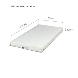 Mamas & Papas Waterproof Terry Towelling CotBed Mattress Protector (140x70x14cm)