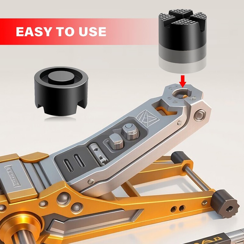 YIXISI Universal Floor Jack Rubber Pad, Jack Pad Adapter, Pinch