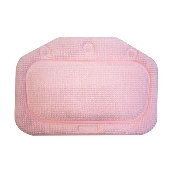 Croydex Bath Pillow, Pink (BG2070-23), Non-Slip Bath Pillow, 8.3 x 11.8 x 1.2 inches (21 x 30 x 3 cm), 4.5 oz (140 g), 3 Suction Cups, Machine Washable, PVC, Made in Malaysia