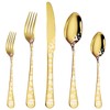 20-Piece Gold Silverware Set Service for 5 Stainless Steel Flatware
