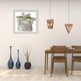 DIY Stamp Cross Stitch Embroidery Kit, Full Range Pre-Printed Starter Kits for Beginners - I Like Fish 26x25cm