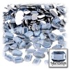 144pc Acrylic Aluminum foil Flat Back Octagon (Rectangle) Rhinestones 10x14mm
