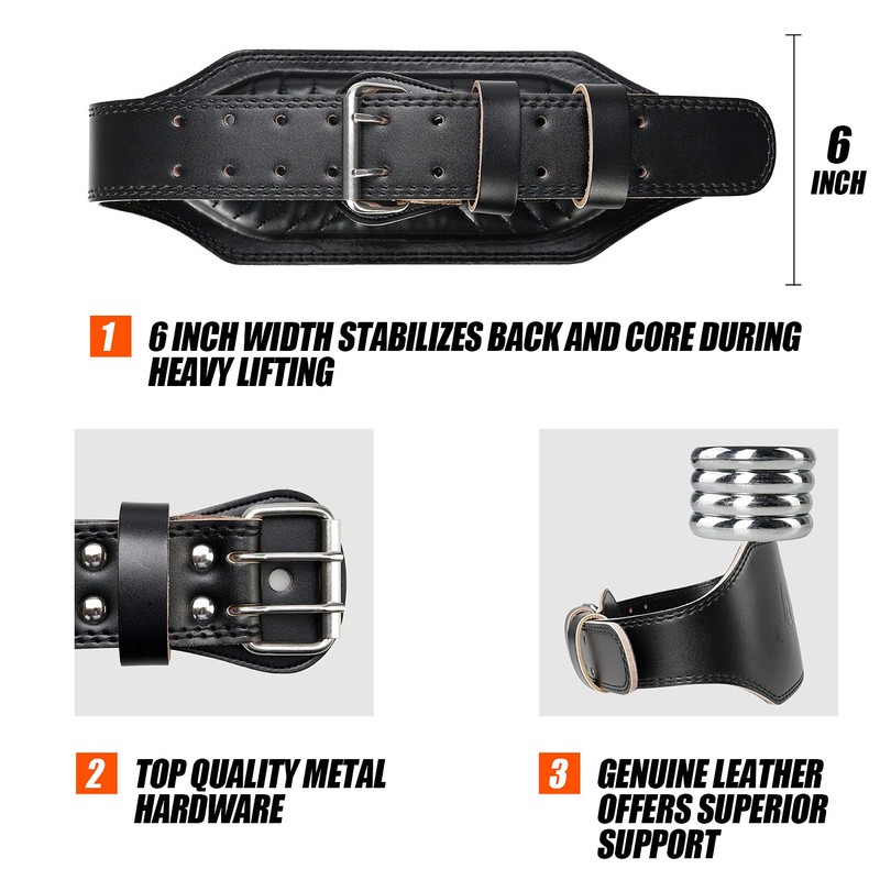 Genuine Leather Weight Lifting Belt for Men Gym Weight Belt