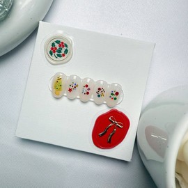 Elin Nail Christmas Handmade Nail Tips I Christmas NO.9 - Double-sided Tape / 엘린네일 크리스마스 수제네일팁 I 크리스마스 NO.9 - 양면테이프