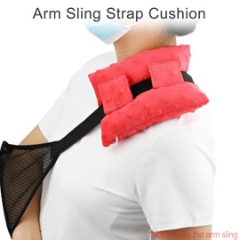 HapiPoppy Neck Pad Strap Cushion for Arm Sling Shoulder Brace Carry Padding Pillow Arm Elbow Wrist Injury Cast Support Arm Sling Strap Cushion for Women Men Minky Dot Red