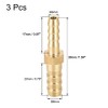 sourcing map Brass Reducer Barb Hose Connection Adapter for Hose