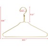 Beautiful Gold Aluminum Metal Suit Hangers Heavy Duty Coat Hangers