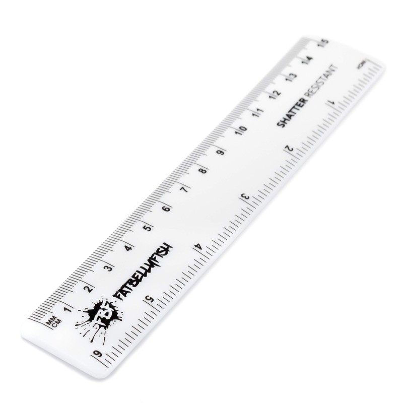 6 Inch / 15cm Ruler - Shatter Resistant - Single