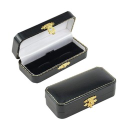 Quality Antique Style Black Leatherette Cufflink Box - Beautiful Quality Cufflink Gift Box Cufflink Keepsake Box Keeps Your Cufflinks Safe, Clean & Scratch Free