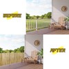 Natural Bamboo Slat Screening,6.5FT x 13FT Bamboo Fence Panel for