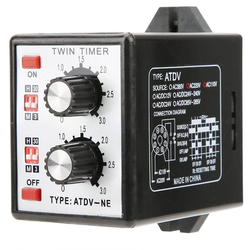 Oumefar Multi-Section Short Period Repeat Cycle Timer Intermittent Timer Twin