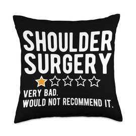 Shoulder Surgery Recovery Funny Shoulder Surgery Survivor Throw Pillow
