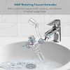 Aoresac Universal Swivel Faucet Extender 1440° Rotating Faucet Aerator with