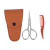 Healeved 2pcs Set Mustache Scissors Beard Shears Mustache Trimming Scissors