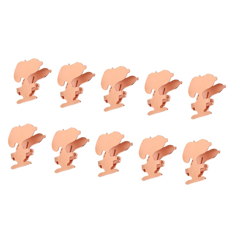 10pcs Metal Binder Clips Innovative Cartoon Cute Shape Electroplated Rustproof