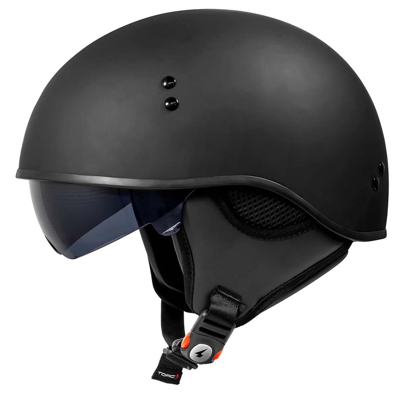 TORC T59 Motorcycle Half Helmet with Magnetic Buckle DOT Approved