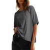 Dokotoo Women's Tops for Women 2025 Loose Oversized Basic Tee