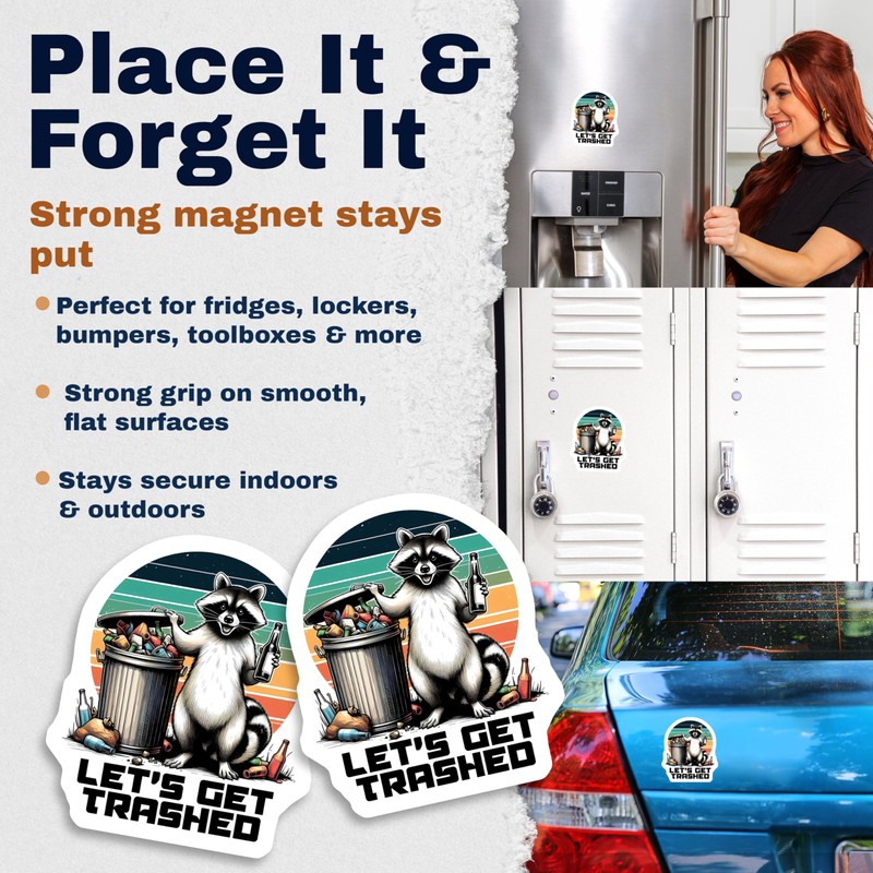 Trash Panda Magnets Magnet - 2 Pack - 5 Inches