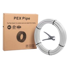 EFIELD 3/4-Inch 100 Ft Pex-b Pipe/Tubing, White Color, NSF Certified for Potable and Hot/Cold Water-Plumbing Application with a Pipe Cutter