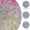 150Pcs Irregular Clear Aurora Rhinestones, Mix 3D Glass Crystal Nail