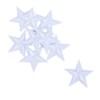 20Pcs White Star Patches Iron on/Sew on Patches Embroidered Motif