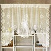 Maritown Swag Curtains Lace Valances Semi Sheer Floral Kitchen Window