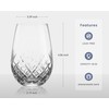 SHOSHIN - Hand Cut Stemless Wine Glass Set of 4,