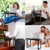 Foldable Laptop Desk with LED Light, 4 USB Ports, Adjustable