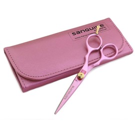 Professional Pink Hair Scissors, Hairdressing Scissors for All Hair Cutting, 5.5 inch (14 cm) - Pink Presentation Case