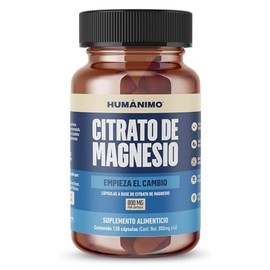 Citrato de Magnesio de Alta Absorción para Salud Ósea y Muscular, Apoyo Nervioso y Energía. Apoyo completo para tu bienestar. 800mg por Cápsula. 120 C