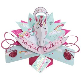 Beautiful Granddaughter Magical Unicorn Birthday Pop Up Greeting Card 3D Pop-Up Cards POP207MC18