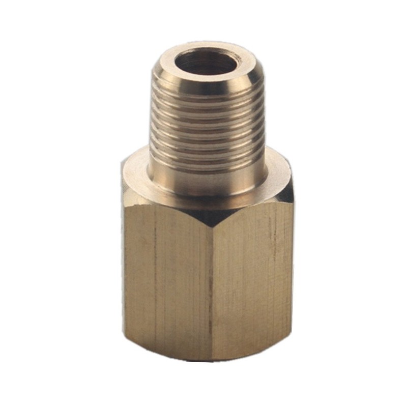 Dewhel Brass 1/8 NPT Female to 1/8 BSPT Male Gauge