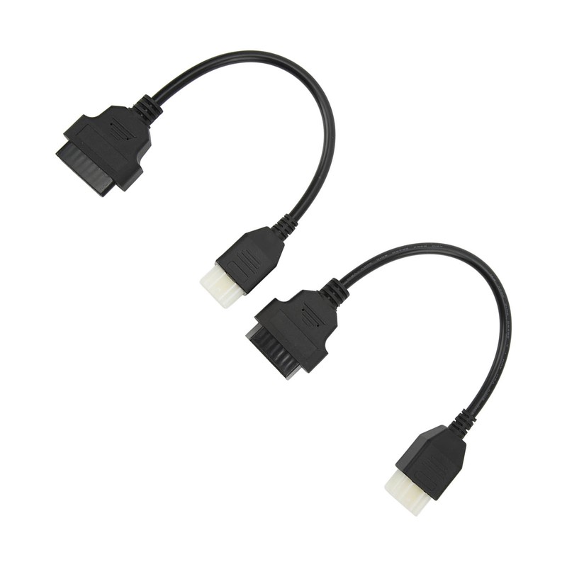 2PCS 6 Pin OBD‑OBD2 Motorcycle Diagnostic Scanner Cable Replacement for